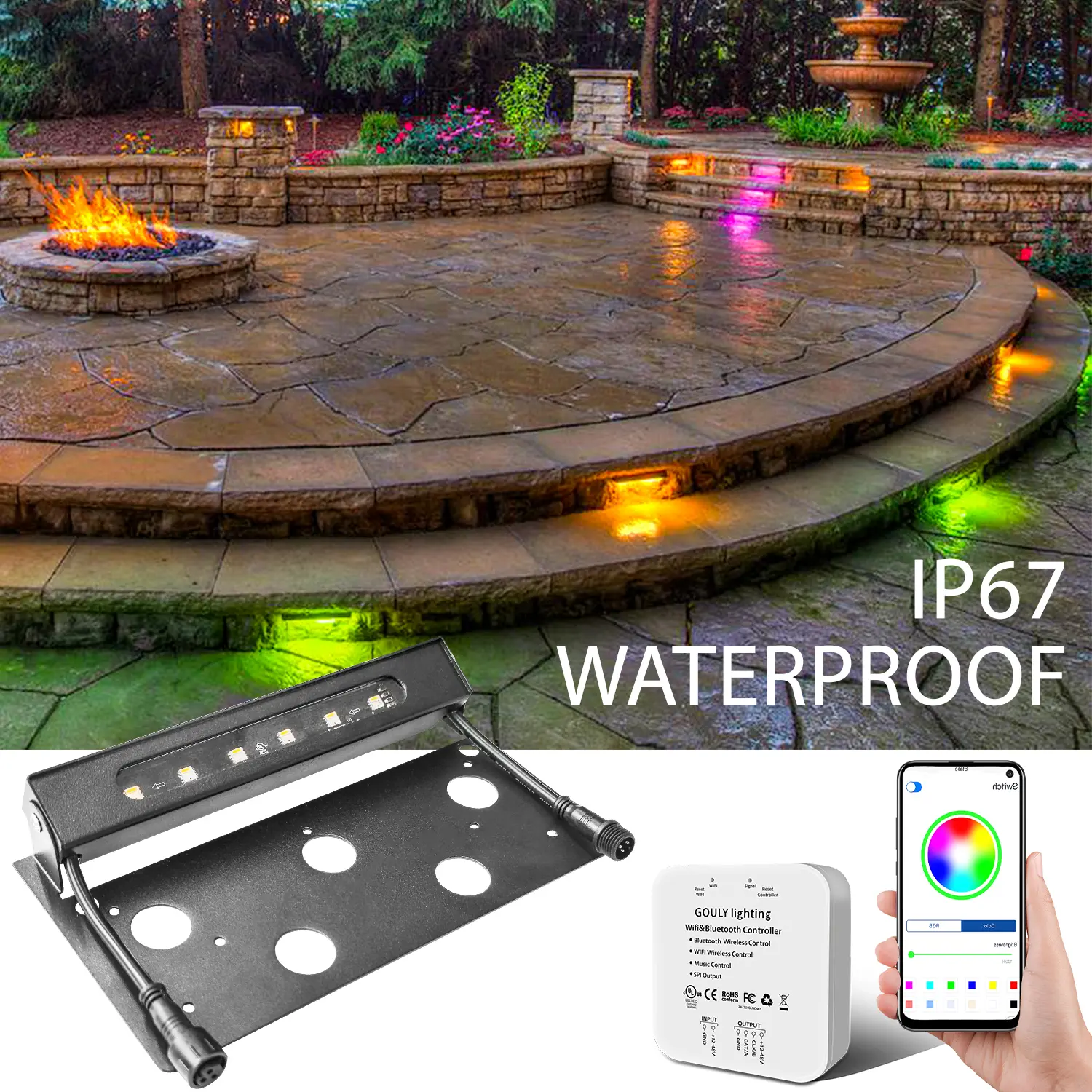 led hardscape paver light
